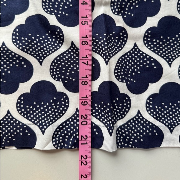Boden 100% Cotton Blue Patterned Straight Pencil Skirt Preppy Size 8 - Picture 8 of 8